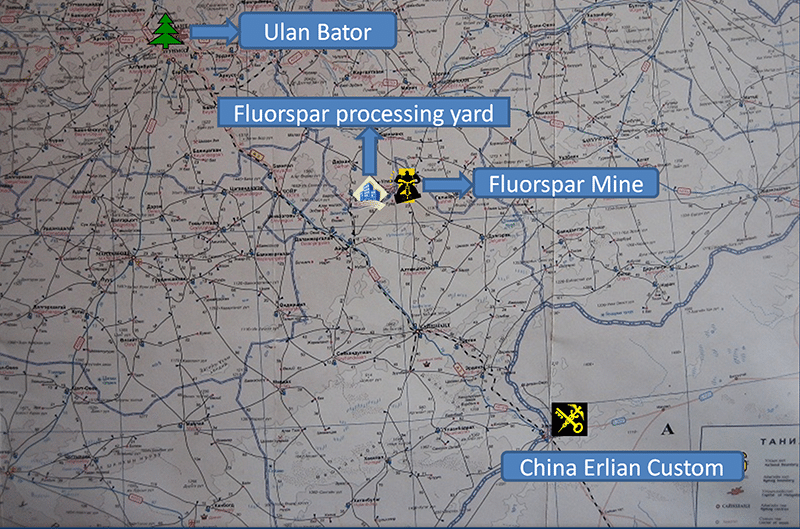 Mine sites on the map